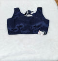 Navy Blue Cotton Silk Blend Saree Blouse | Readymade