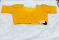 Mustard Yellow Pure Cotton Embroidered Designer Blouse – Front Open