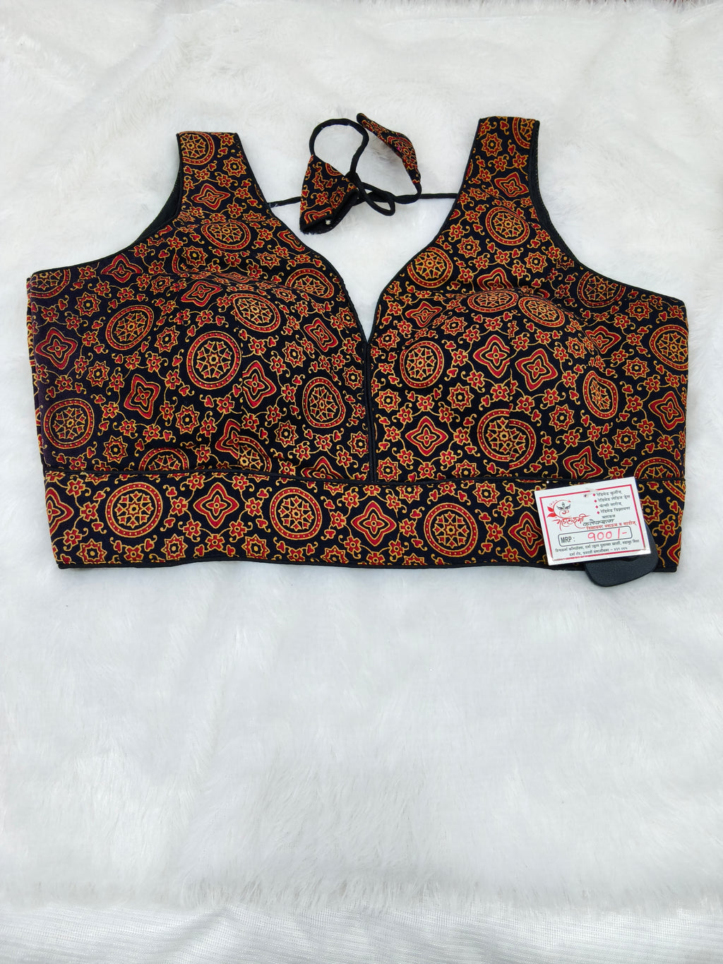 Premium Ajrak Cotton Designer Blouse