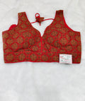Premium Red Ajrak Cotton Designer Blouse