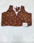 Premium Maroon Ajrak Cotton Designer Blouse