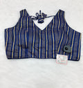 Royal Blue Gold Gota Patti Cotton Designer Blouse – Back Open
