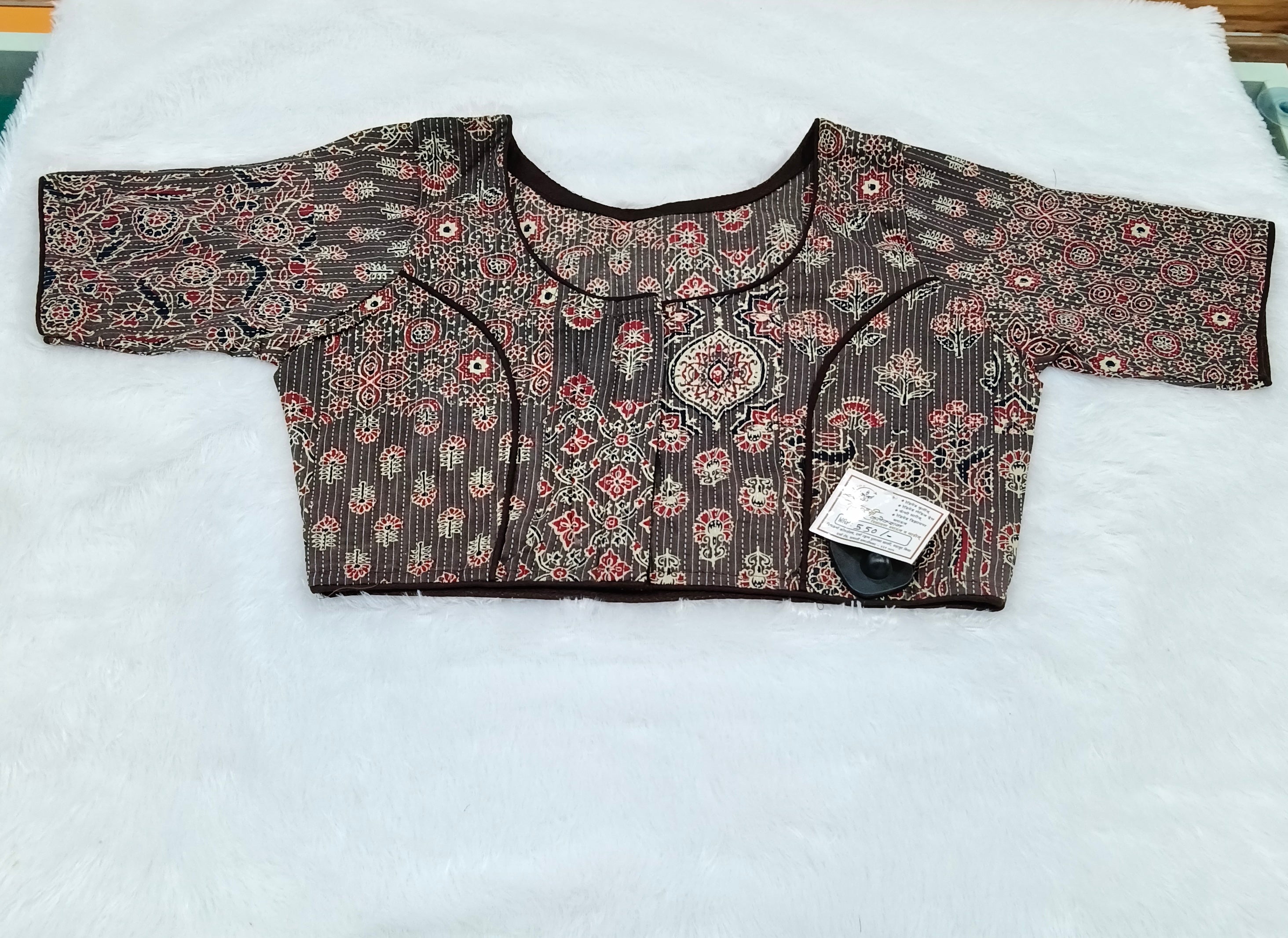 Multicolor Pure Cotton Designer Blouse