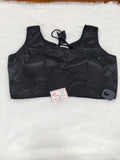 Black Plain Pure Silk Saree Blouse | Readymade