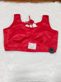 Red Plain Pure Silk Saree Blouse | Readymade