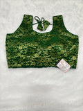 Dark Green Banarasi Silk Brocade Design Saree Blouse | Readymade