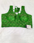 Green Banarasi Silk Self Brocade Design Saree Blouse | Readymade