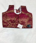 Maroon Banarasi Silk Self Brocade Design 2 Saree Blouse | Readymade