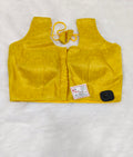 Yellow Banarasi Silk Self Brocade Design 2 Saree Blouse | Readymade