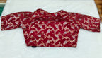 Maroon Banarasi Silk Gold Silver Brocade Design 2 Saree Blouse | Readymade