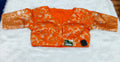 Orange Banarasi Silk Gold Silver Brocade Design 3 Saree Blouse | Readymade