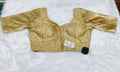 Gold Banarasi Silk Small Brocade Design Saree Blouse | Readymade
