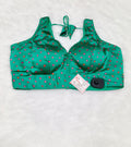 Emerald Green Bandhani Silk Saree Blouse | Readymade