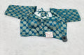 Teal Blue Banarasi Silk Coin Design Saree Blouse | Readymade