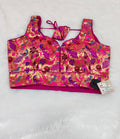 Rani Pink Paithani Brocade Silk Designer Saree Blouse | Readymade