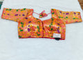 Golden Peach Paithani Brocade Silk Designer Saree Blouse | Readymade