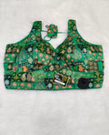 Green Multi Colour 2 Silk Designer Saree Blouse | Readymade